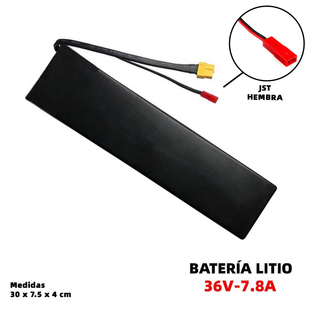 BATERÍA DE LITIO 36V-7.8A CELDAS EVE (CONECTOR XT-60 + CONECTOR JST HEMBRA 2PIN) COMPATIBLE CON PATINETE ELECTRICO?1785194559
