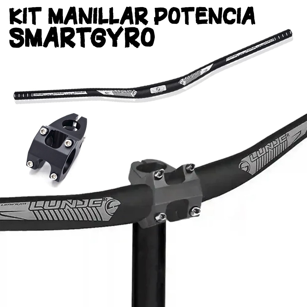Kit Potencia manillar de Bici para Smartgyro Negro?1785194408