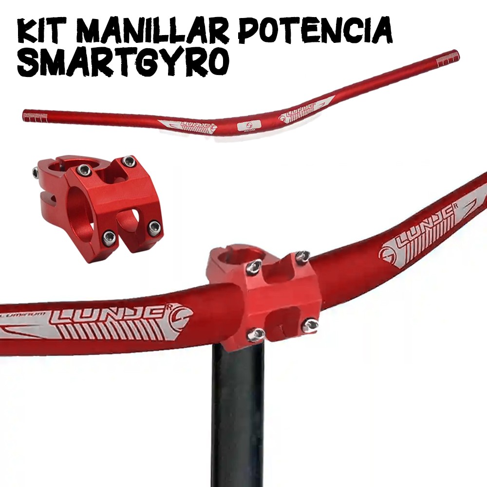 Kit Potencia manillar de Bici para Smartgyro Rojo?1785194350