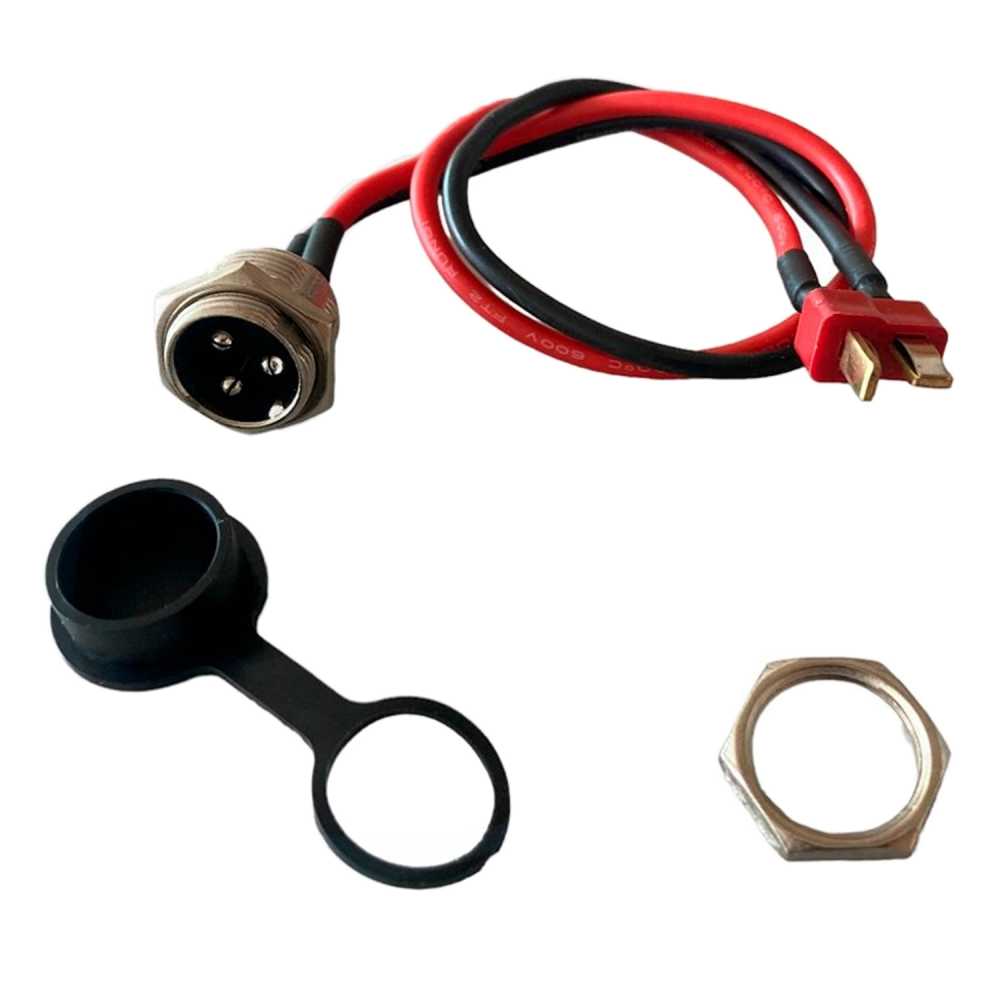 CONECTOR TOMA DE CARGA 3 PINES + CONECTOR RÁPIDO + TAPA GOMA + ARANDELA COMPATIBLE CON SKATEFLASH Z-WHEEL SCOOTER?1785194420