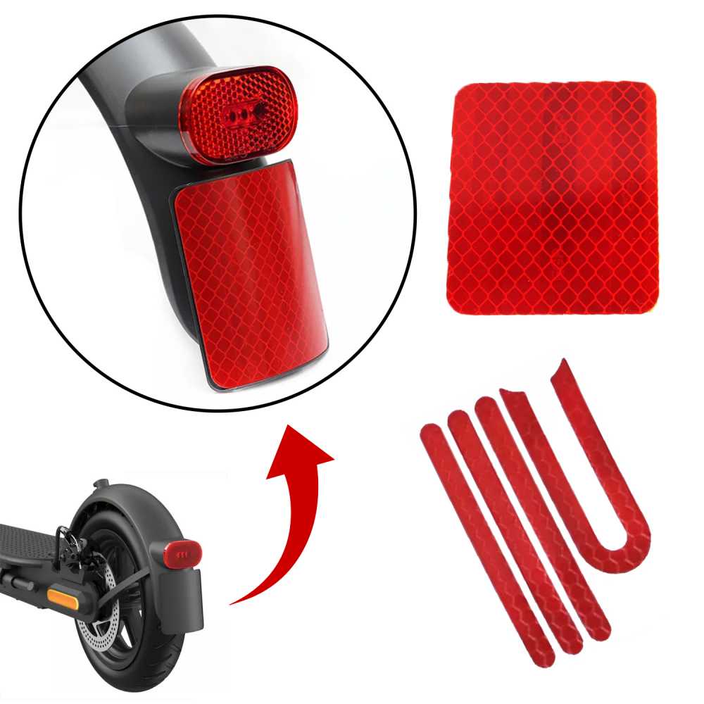 (ROJO) ADHESIVOS EMBELLECEDORES TAPAS REFLECTANTES XIAOMI M365 Y PRO?1785194414