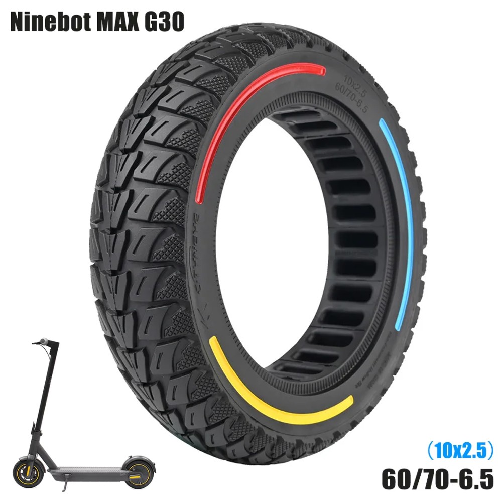 Neumático 10x2.5 - 60/70-6,5 (45mm) sólido macizo compatible con Ninebot Max G30  Scooter eléctrico?1789005751