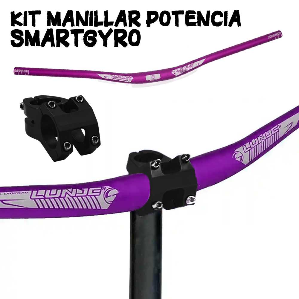 Kit Potencia manillar de Bici para Smartgyro Morado?1785194350