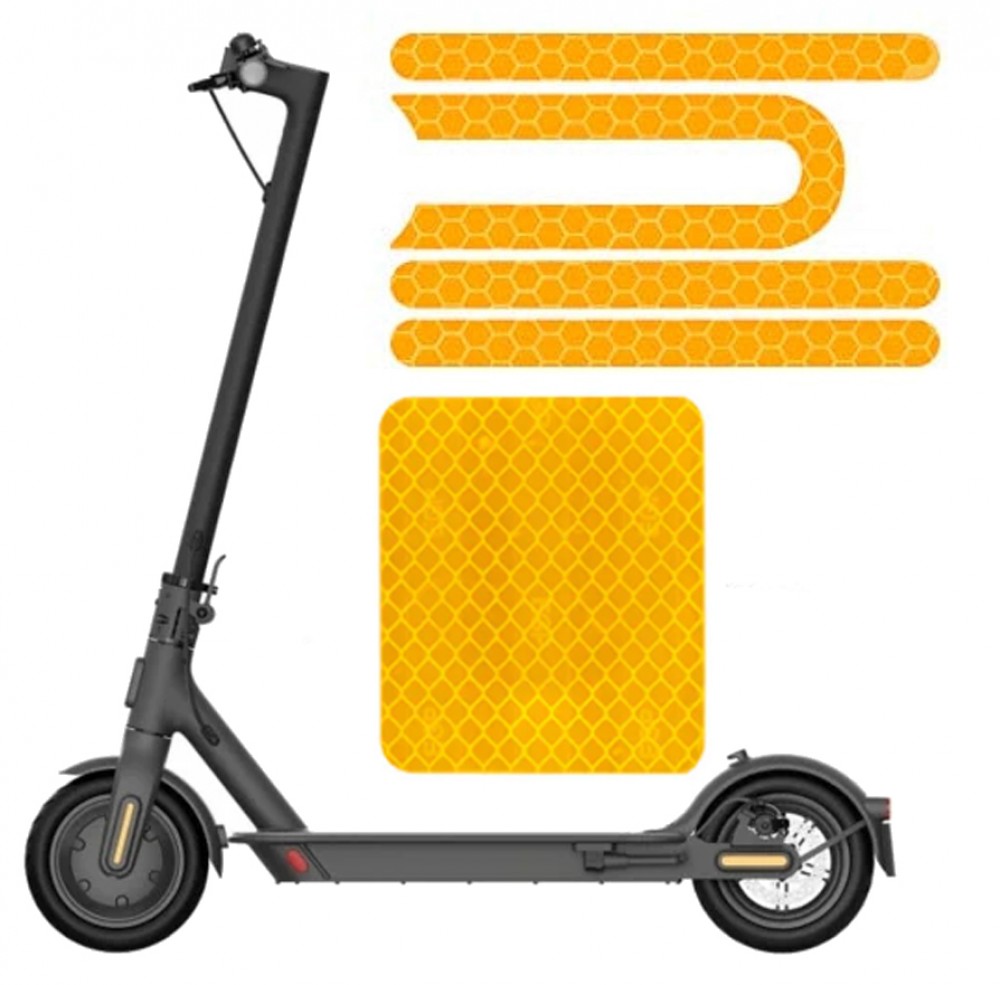 ADHESIVOS EMBELLECEDORES TAPAS REFLECTANTES XIAOMI M365 Y PRO Amarillo?1785194652