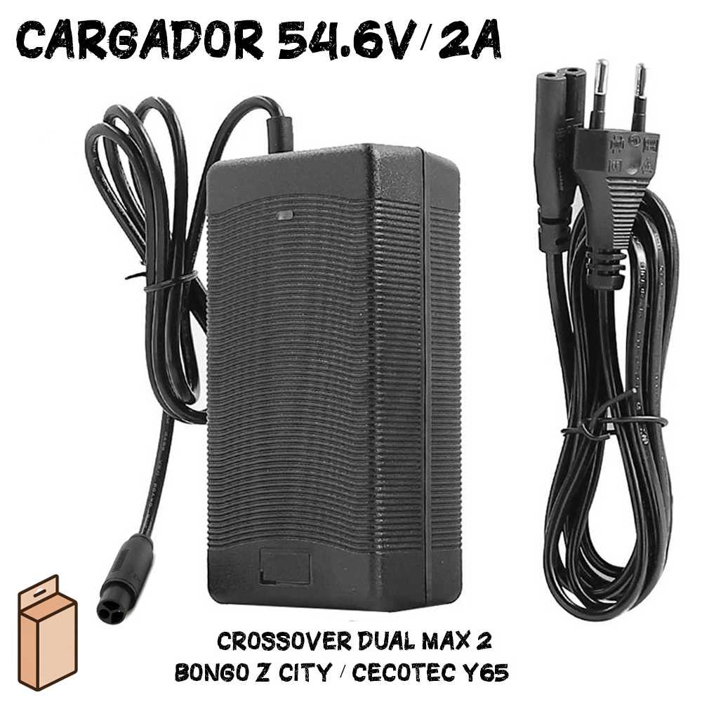 Cargador 54.6V-2A Compatible Smartgyro Crossover Dual Max 2 / Bongo Z City / Mountain / Cecotec Y65?1785194415