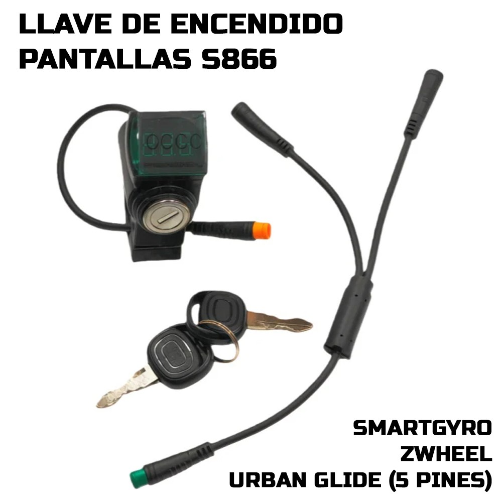 Llave de encendido  pantallas S866 SmartGyro / Zwheel / Urban glide (5 PINES)?1785191395