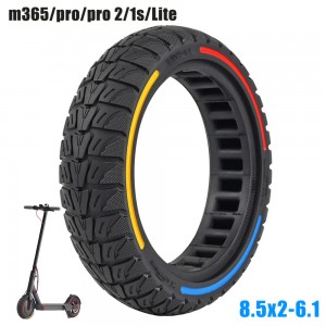 Neumático 8.5x2-6.1 sólido macizo compatible con Xiaomi M365 PRO PRO2 1S Scooter eléctrico