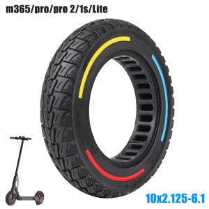 Neumático 10x2.125-6.1 sólido macizo compatible con Xiaomi M365 PRO PRO2 1S Scooter eléctrico