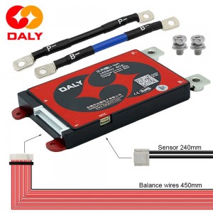 BMS DALY 16S/60V-60A SISTEMA GESTIÓN PARA BATERÍAS DE LITIO + SENSOR TEMPERATURA + CABLE 16 PINES INCLUIDO