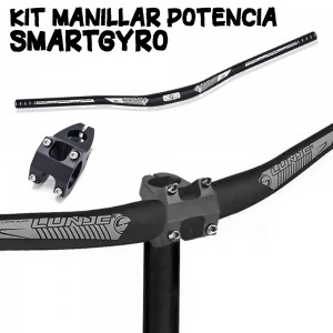 Kit Potencia manillar de Bici para Smartgyro Negro