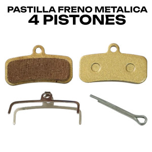 Pastilla Freno Metálica 4 pistones compatible con Nutt / Shimano saint M810/M820