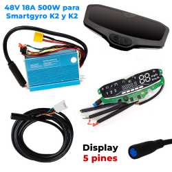 Kit 48V 18A 500W compatible con Smartgyro K2 y K2 Pro 5 Pines