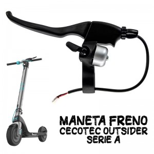 Maneta Freno Patinetes Cecotec Outsider Serie A Negro con Timbre