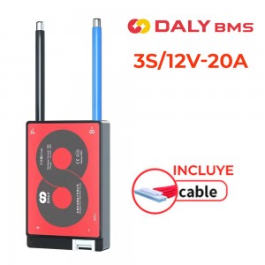 BMS DALY 3S/12V-20A SISTEMA GESTION PARA BATERIAS DE LITIO + CABLE INCLUIDO